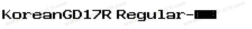 KoreanGD17R Regular字体转换